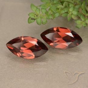 Pedras preciosas de Granada Piropo Vermelho escarlate natural de 2.52 ct, Marquesa, VVS-VS