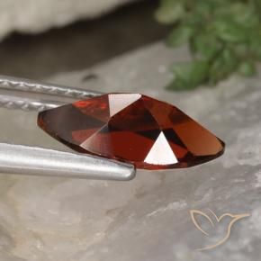 Granada Piropo vermelho médio Natural 1.28ct, Marquesa, VVS-VS