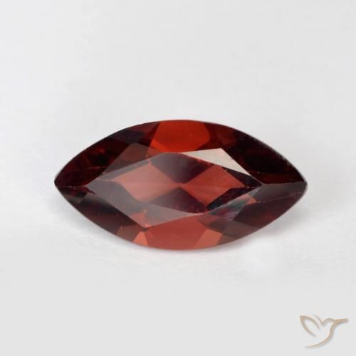 Granada Piropo Vermelho escuro Natural 1.36ct, Marquesa, VVS-VS