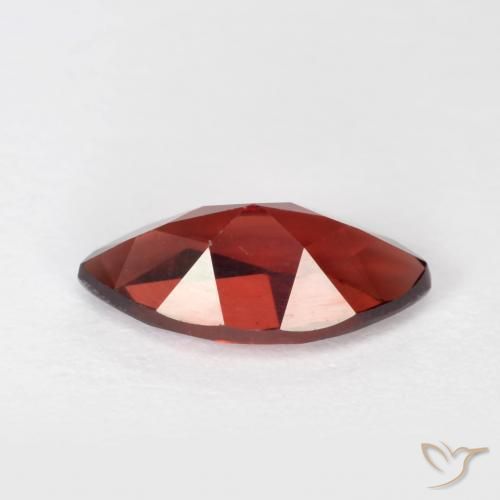 Granada Piropo Vermelho escuro Natural 1.36ct, Marquesa, VVS-VS