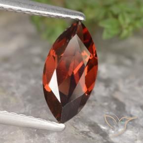 Granada Piropo Vermelho escuro Natural 1.36ct, Marquesa, VVS-VS
