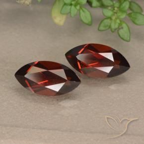 Pedras preciosas de Granada Piropo vermelho médio natural de 2.89 ct, Marquesa, VVS-VS