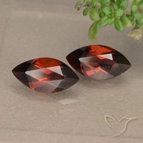 Pedras preciosas de Granada Piropo Vermelho escuro natural de 2.52 ct, Marquesa, VVS-VS
