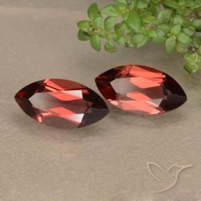 Pedras preciosas de Granada Piropo Vermelho escuro natural de 2.69 ct, Marquesa, VVS-VS