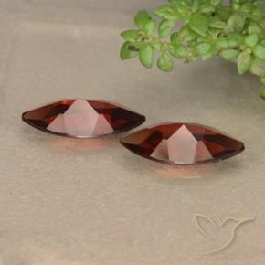 Pedras preciosas de Granada Piropo vermelho médio natural de 1.73 ct, Marquesa, VVS-VS