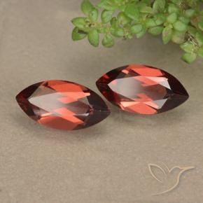 Pedras preciosas de Granada Piropo vermelho médio natural de 2.43 ct, Marquesa, VVS-VS