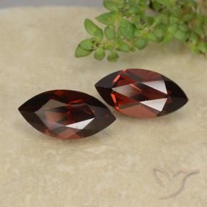 Pedras preciosas de Granada Piropo vermelho médio natural de 2.86 ct, Marquesa, VVS-VS
