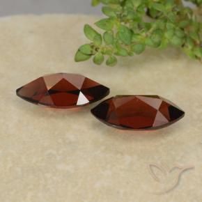 Pedras preciosas de Granada Piropo vermelho médio natural de 2.86 ct, Marquesa, VVS-VS