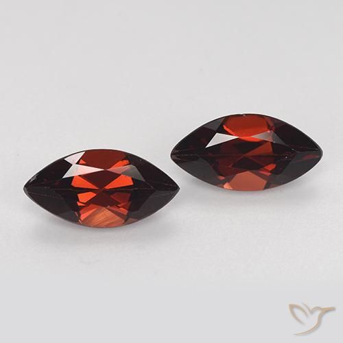 2.42ctw Natural Vermelho escuro Granada Piropo, Marquesa, VVS-VS