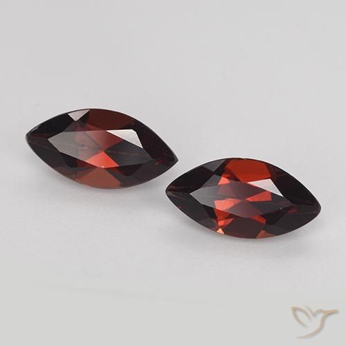 Pedras preciosas de Granada Piropo Vermelho escuro natural de 2.42 ct, Marquesa, VVS-VS