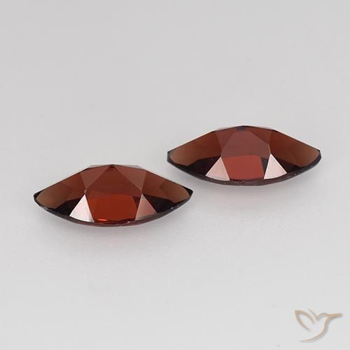 Pedras preciosas de Granada Piropo Vermelho escuro natural de 2.42 ct, Marquesa, VVS-VS