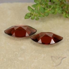Pedras preciosas de Granada Piropo Vermelho escuro natural de 2.45 ct, Marquesa, VVS-VS