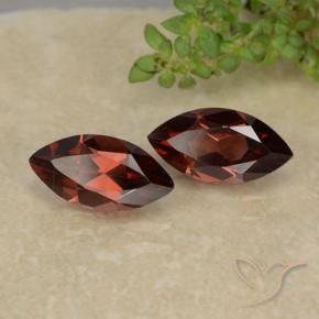 Pedras preciosas de Granada Piropo vermelho médio natural de 2.50 ct, Marquesa, VVS-VS