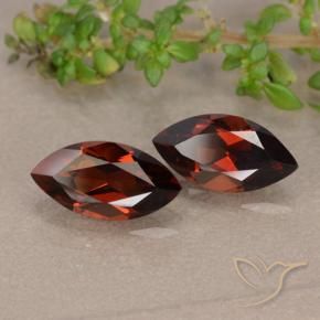 Pedras preciosas de Granada Piropo groselha vermelha natural de 2.57 ct, Marquesa, VVS-VS