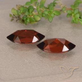 Pedras preciosas de Granada Piropo Vermelho escuro natural de 2.92 ct, Marquesa, VVS-VS