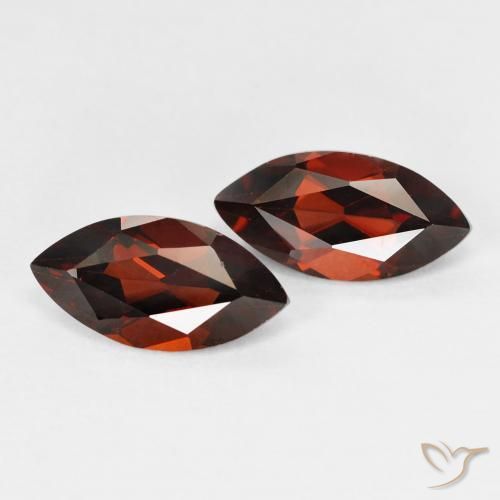 Pedras preciosas de Granada Piropo Vermelho escuro natural de 2.80 ct, Marquesa, VVS-VS