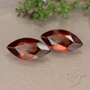 Pedras preciosas de Granada Piropo Vermelho escuro natural de 1.71 ct, Marquesa, VVS-VS
