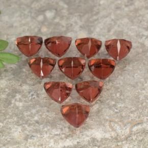 Pedras preciosas de granada piropo vermelho natural de 2,82 ct, trillion, VS