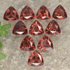 Pedras preciosas de Granada Piropo Tijolo vermelho natural de 3.20 ct, Trilhão, VS