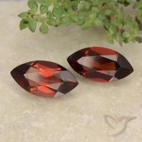 Pedras preciosas de Granada Piropo vermelho intenso natural de 2.06 ct, Marquesa, VVS-VS