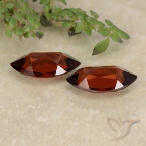 Pedras preciosas de Granada Piropo vermelho intenso natural de 2.06 ct, Marquesa, VVS-VS