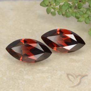 Pedras preciosas de Granada Piropo vermelho intenso natural de 2.65 ct, Marquesa, VVS-VS