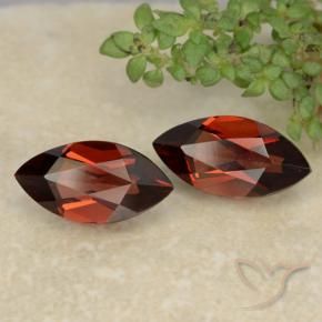 Pedras preciosas de Granada Piropo Vermelho escuro natural de 2.49 ct, Marquesa, VVS-VS