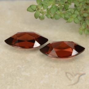 Pedras preciosas de Granada Piropo Vermelho escuro natural de 2.49 ct, Marquesa, VVS-VS