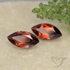 Pedras preciosas de Granada Piropo Vermelho escuro natural de 2.22 ct, Marquesa, VVS-VS