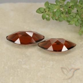 Pedras preciosas de Granada Piropo Vermelho escuro natural de 2.22 ct, Marquesa, VVS-VS