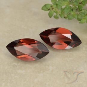 Pedras preciosas de Granada Piropo vermelho intenso natural de 2.16 ct, Marquesa, VVS-VS