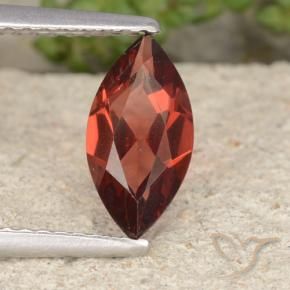 Granada Piropo Vermelho escuro Natural 1.16ct, Marquesa, VVS-VS