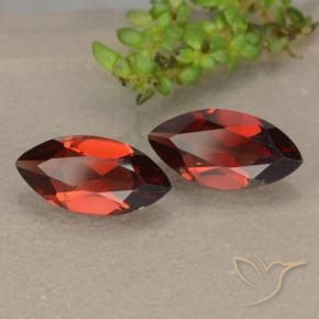 Pedras preciosas de Granada Piropo Vermelho escuro natural de 2.12 ct, Marquesa, VVS-VS