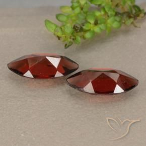 Pedras preciosas de Granada Piropo Vermelho escuro natural de 2.12 ct, Marquesa, VVS-VS