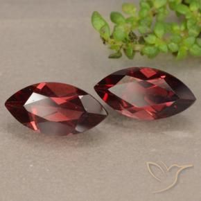 Pedras preciosas de Granada Piropo Vermelho escuro natural de 2.56 ct, Marquesa, VVS-VS
