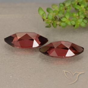 Pedras preciosas de Granada Piropo Vermelho escuro natural de 2.56 ct, Marquesa, VVS-VS
