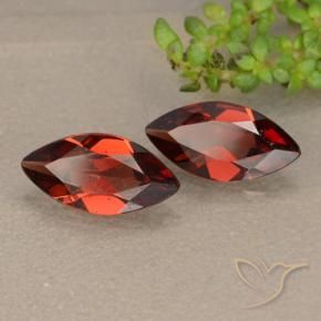 Pedras preciosas de Granada Piropo Vermelho escarlate natural de 2.01 ct, Marquesa, VVS-VS