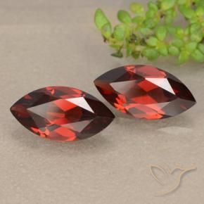 Pedras preciosas de Granada Piropo Vermelho escuro natural de 2.54 ct, Marquesa, VVS-VS