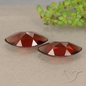 Pedras preciosas de Granada Piropo Vermelho escuro natural de 2.54 ct, Marquesa, VVS-VS