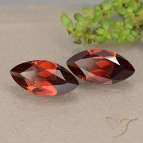 Pedras preciosas de Granada Piropo Vermelho escuro natural de 2.44 ct, Marquesa, VVS-VS