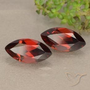 Pedras preciosas de Granada Piropo Vermelho escuro natural de 2.60 ct, Marquesa, VVS-VS