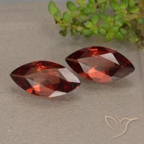 Pedras preciosas de Granada Piropo Vermelho escarlate natural de 1.77 ct, Marquesa, VVS-VS