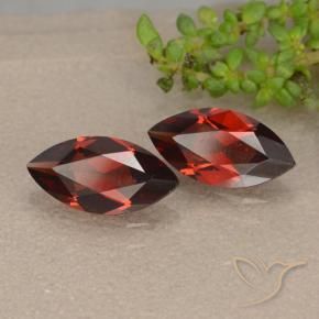 Pedras preciosas de Granada Piropo Sangria Tinto natural de 2.27 ct, Marquesa, VVS-VS