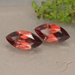 Pedras preciosas de Granada Piropo Vermelho escarlate natural de 2.42 ct, Marquesa, VVS-VS