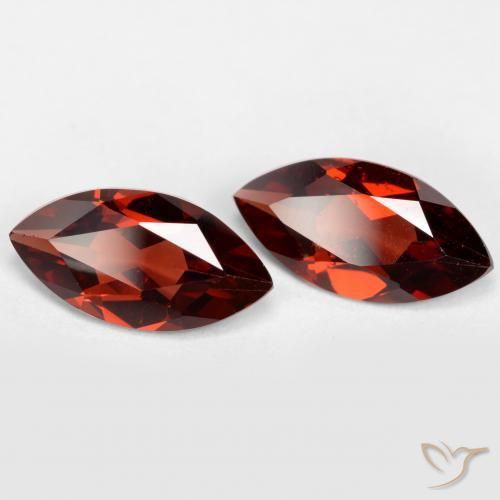 Pedras preciosas de Granada Piropo Merlot tinto natural de 2.34 ct, Marquesa, VVS-VS
