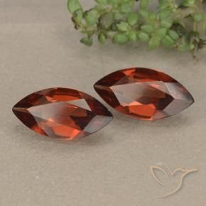 Pedras preciosas de Granada Piropo vermelho médio natural de 1.82 ct, Marquesa, VVS-VS