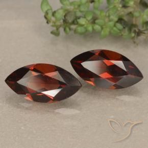Pedras preciosas de Granada Piropo Vermelho escuro natural de 2.57 ct, Marquesa, VVS-VS
