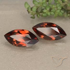Pedras preciosas de Granada Piropo Vermelho escuro natural de 2.37 ct, Marquesa, VVS-VS