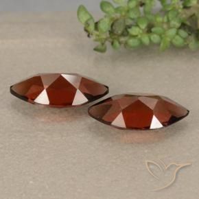 Pedras preciosas de Granada Piropo Vermelho escuro natural de 2.37 ct, Marquesa, VVS-VS
