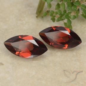 Pedras preciosas de Granada Piropo Vermelho escuro natural de 2.44 ct, Marquesa, VVS-VS